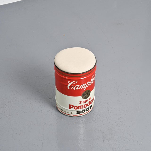 Metal Campbells Soup Can Stool by Dino Gavina for Ultramobile Simon, 1971 For Sale - Image 7 of 18