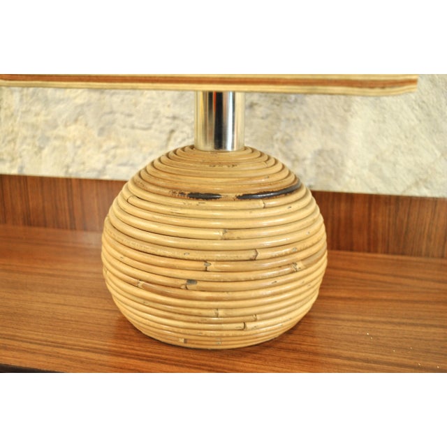 Italian Wicker Table Lamp, 1960s For Sale - Image 6 of 16