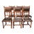 Set of 6 Antique Late 1800s French Henri II Walnut Dining Chairs With Leather Upholstery For Sale