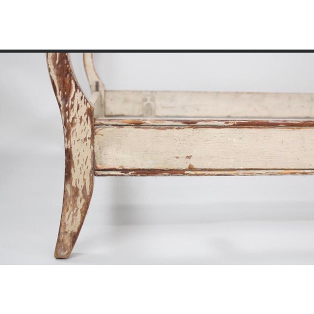 Late 19th Century Empire Style Swedish Gustavian Painted Wood Swan Figural Daybed For Sale - Image 9 of 11