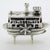 Vintage Italian Handmade Silver Paddlewheel Steam Boat Figurine, Tuscany, Arezzo, Italy, 1980s For Sale - Image 3 of 11