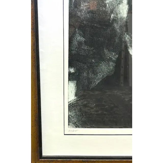 Mid Century Original Lithograph Titled "Portrait of the Artist" - By Artist Vaino Kola, Signed, Dated, Numbered - Jfk, American Flag For Sale - Image 4 of 9