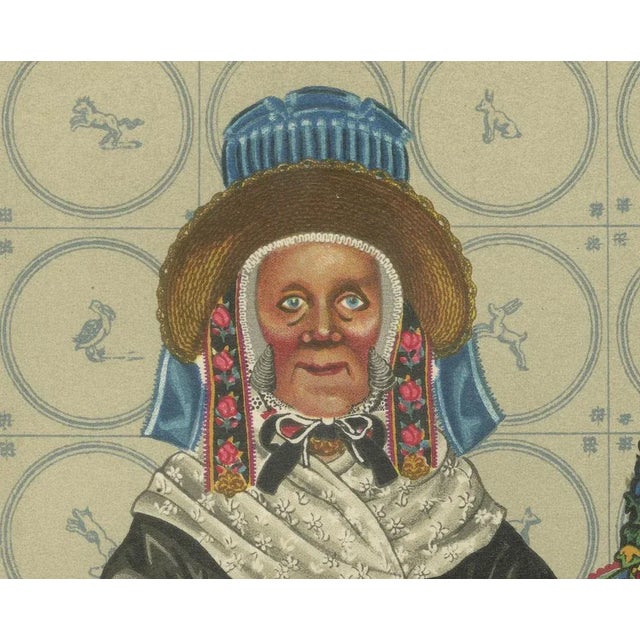 Vincent, Brooks, Day & Son, Staphorst Ceremonial Dress with Shell Hat and Silver Fobs, 1932, Paper For Sale - Image 6 of 11