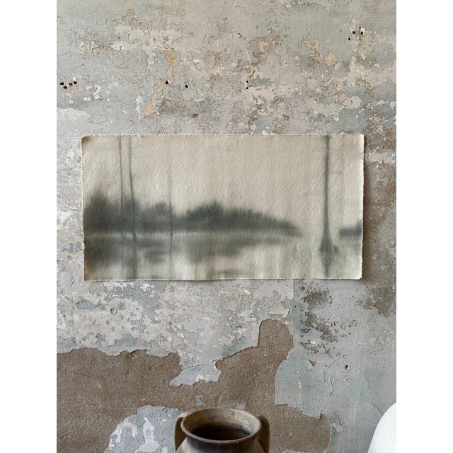 Contemporary Watercolor Landscape on Raw Canvas by Chelsea Fly For Sale - Image 3 of 3