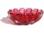 Beautiful vintage Murano hand blown Sommerso cranberry red color and controlled bubbles Italian art glass decorative bowl....