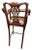 English ‘Downton Abbey’ Style Chippendale Solid Mahogany and Leather Baby High Chair Made by Madison Square Furniture For Sale - Image 3 of 6