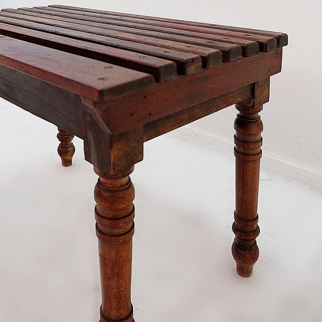 Brown 19th Century Antique Slatted Luggage Rack For Sale - Image 8 of 12