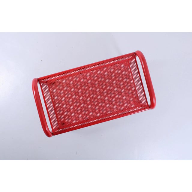 Postmodern Red Metal Trolley by Habitat, 1980s For Sale - Image 11 of 13