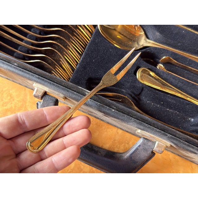 Vintage Bestecke Solingen Gold Plated Flatware - Service for 12 For Sale - Image 11 of 12