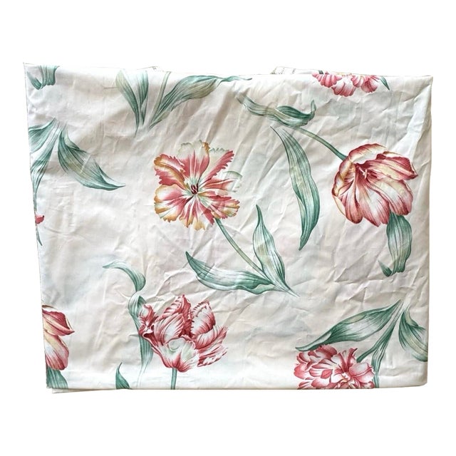 This is a beautiful 9-yard continuous piece of Cohama “Riverdale” printed cotton chintz from 1985. The large-scale blush...