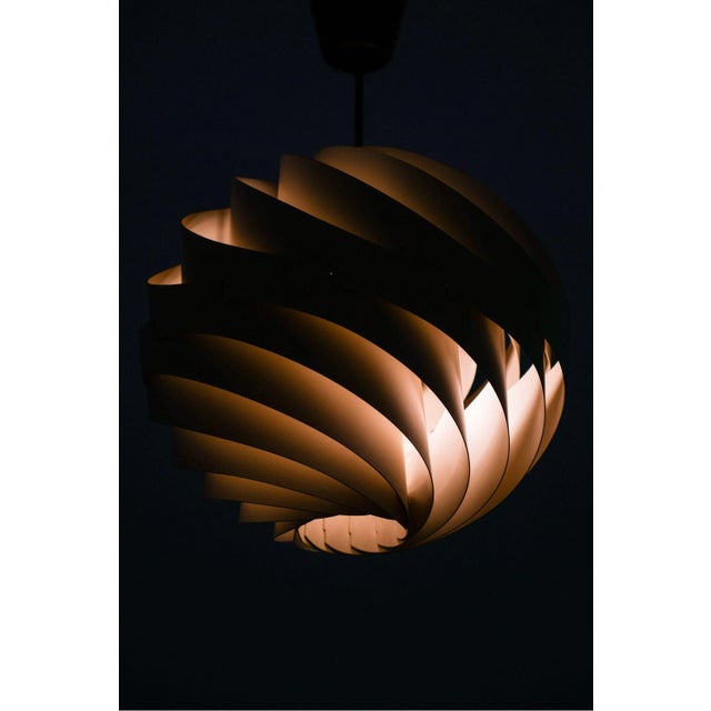 Gray Pendant Lamp in Gray Lacquered Metal by Louis Weisdorf, 1950s For Sale - Image 8 of 10