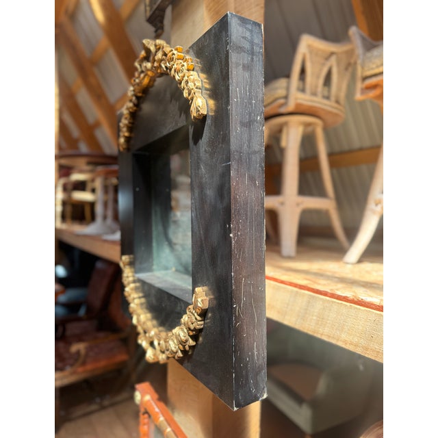 Black Italian LaBarge Gilt Swag Mirror For Sale - Image 8 of 17