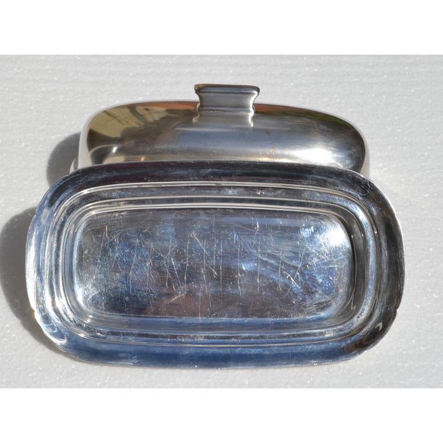 Early 20th Century Art Deco Reed & Barton Silver Plate Butter Dish With Lid For Sale - Image 15 of 18