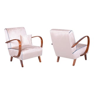 Czech Art Deco Armchairs attributed to Jindrich Halabala for Up Závody, 1940s, Set of 2 For Sale