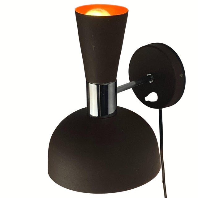 Mid-Century Dutch Brown Diabolo Wall Sconces attributed to Herda, 1970s, Set of 2 For Sale - Image 14 of 15