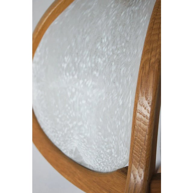 Wooden Table & Glass Lamp from Asmuth Leuchten For Sale - Image 4 of 7