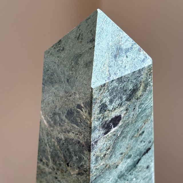 12" Neoclassical Style Green Marble Obelisk For Sale In Baltimore - Image 6 of 17