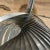 Silver 1970s Moon Pendant Lamp by Henri Mathieu in Brushed Aluminum For Sale - Image 8 of 14