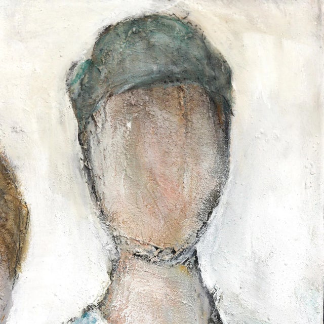Contemporary 0612 - Contemporary Original Art for Sale Minimalist Abstract Figurative Mixed-Media Painting by Edith Konrad For Sale - Image 3 of 9