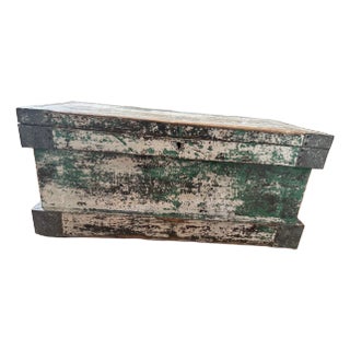 Zinc and Wood Trunk / Painter's Chest For Sale