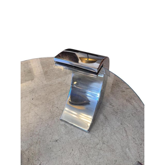 Mid-Century Modern Coffee Table in Chrome and Glass by Karl Springer, 1970 For Sale - Image 4 of 6
