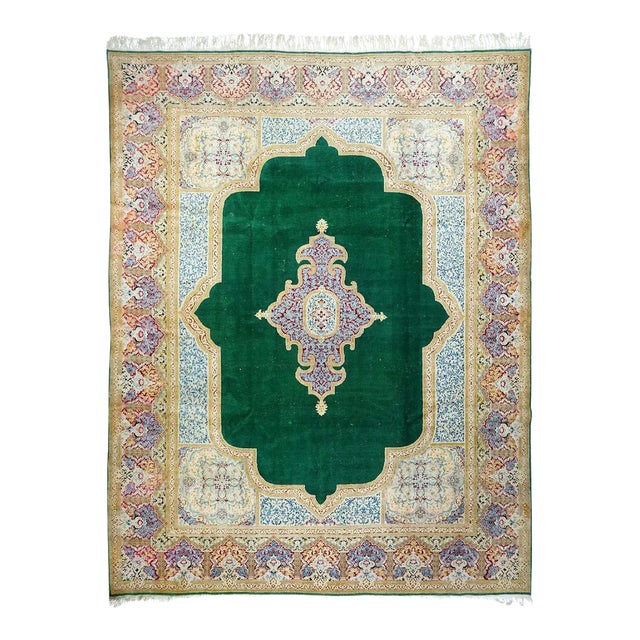 Vintage Kerman Rug 9'1'' X 12'3'' For Sale