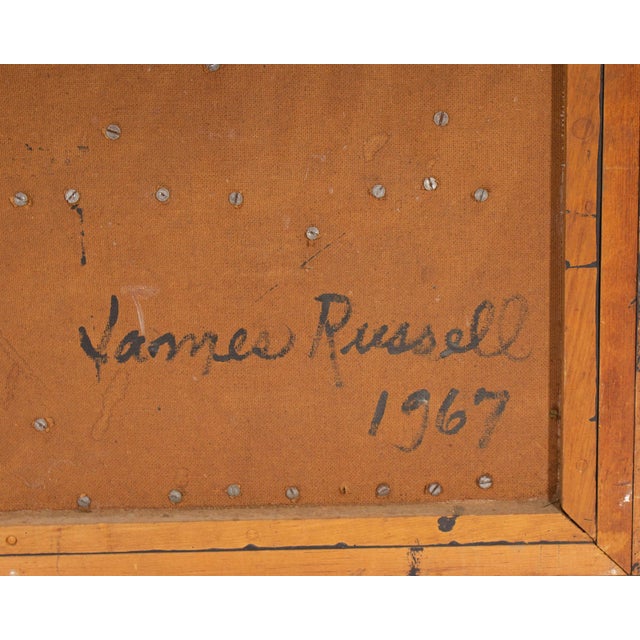 Brown 1967 “Leo” Zodiac Gallery Poster Wall Sculpture Signed by James Spencer Russell For Sale - Image 8 of 9