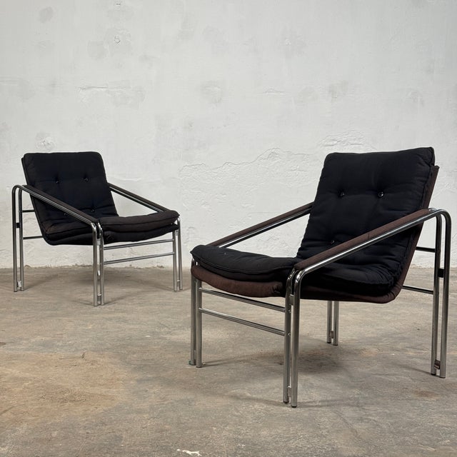 Mid-Century Bauhaus Style Armchairs, 1990s, Set of 2 For Sale - Image 17 of 17