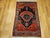 Navy Blue Vintage Persian Malayer Tribal Area Rug, Hand-Knotted Wool, Geometric Pattern, 4x6, Terracotta & Blue For Sale - Image 8 of 16