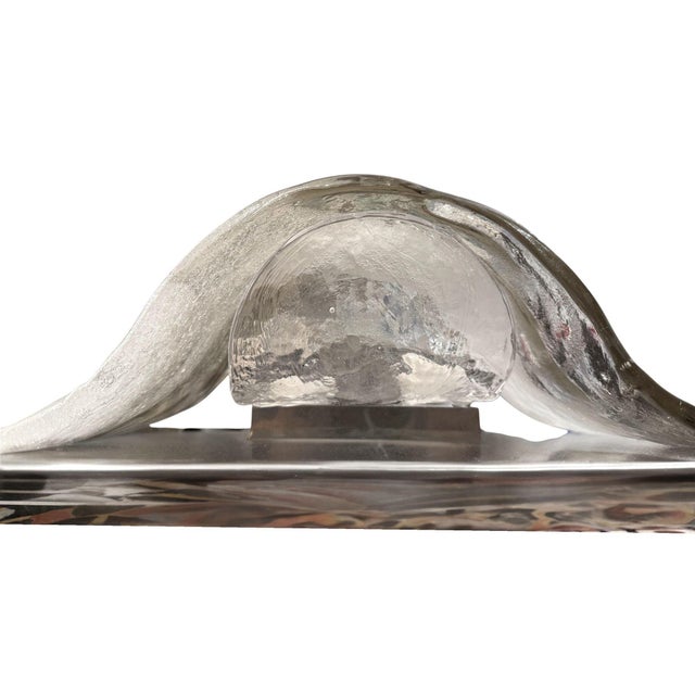 Carlo Nason 1960s Italian Carlo Nason for Mazzega Murano Glass Wall Sconce / Flush Mount For Sale - Image 4 of 7