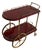 1970s Aldo Tura Red Parchment Bar Cart, Attributed For Sale