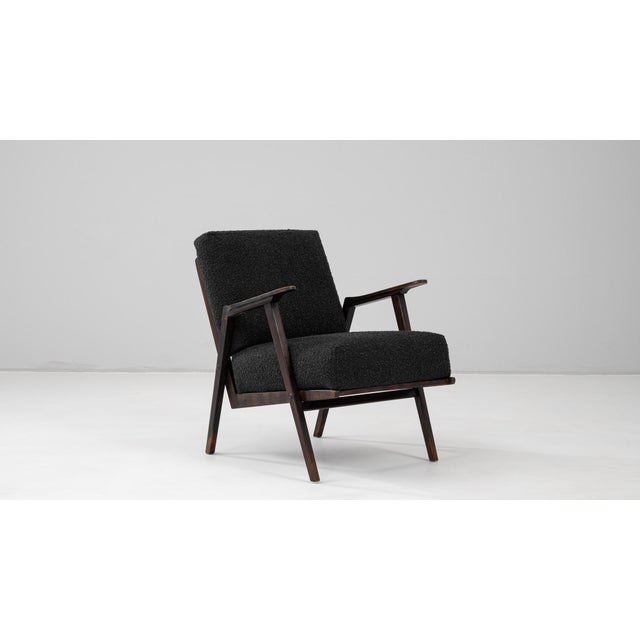 Black 20th Century Czech Upholstered Armchair For Sale - Image 8 of 18