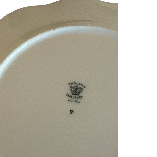 Set of Five Antique English Coalport Indian Tree Scalloped Luncheon Plates, Circa 1891–1919 For Sale - Image 10 of 10