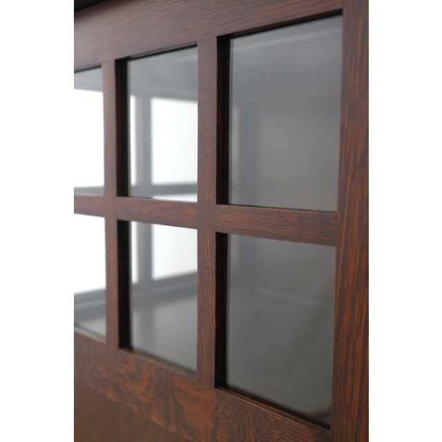 Stickley Harvey Ellis Arts & Crafts Oak 2 Door Cabinet For Sale - Image 10 of 18