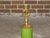 Wood Apple Green Porcelain Vase Table Lamp on Gilt Base, Wired for the USA For Sale - Image 7 of 9