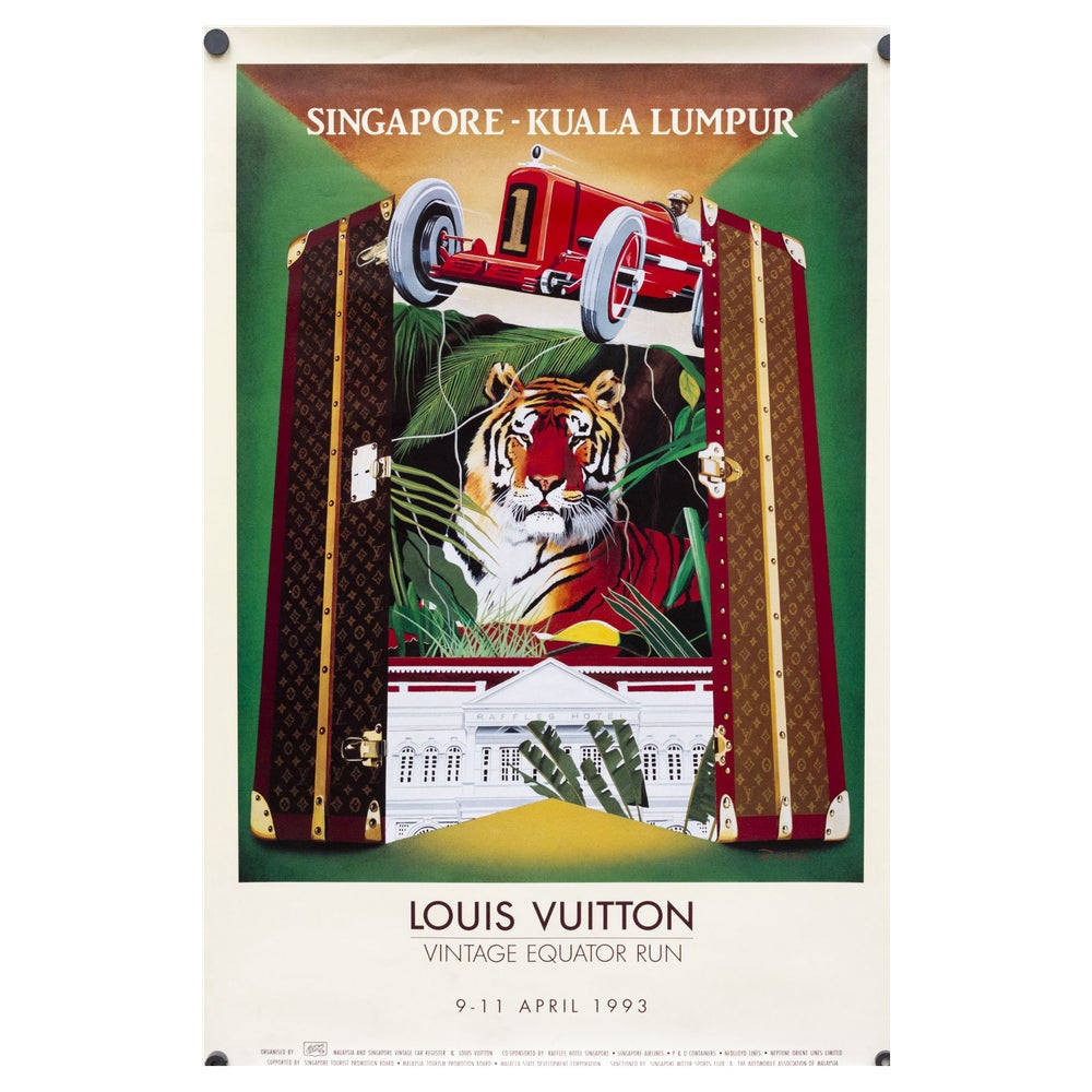 Vintage Louis Vuitton Equator Run Poster, 1993 | Chairish