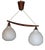 Mid-Century Ceiling Lamp in Opal Glass and Teak from Uno & Östen Kristiansson, 1960s For Sale