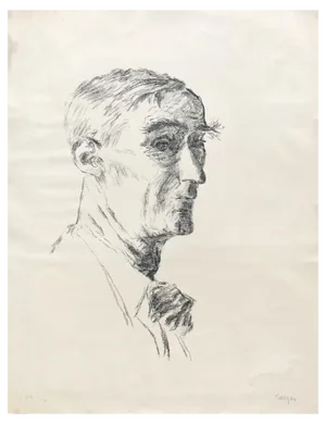 Hans Berger, Portrait d'homme, 1920, Lithograph
