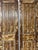 Mid Century Spnaish Style Carved Wood Double Doors With Brass Studs 80 For Sale - Image 4 of 7