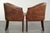 English Cognac Cowhide Leather Occasional Chairs, Set of 2 For Sale - Image 13 of 14