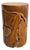 Teak Root Cylinder End Side Table For Sale
