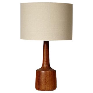 Vintage 1960s Danish Modern Teak Table Lamp For Sale