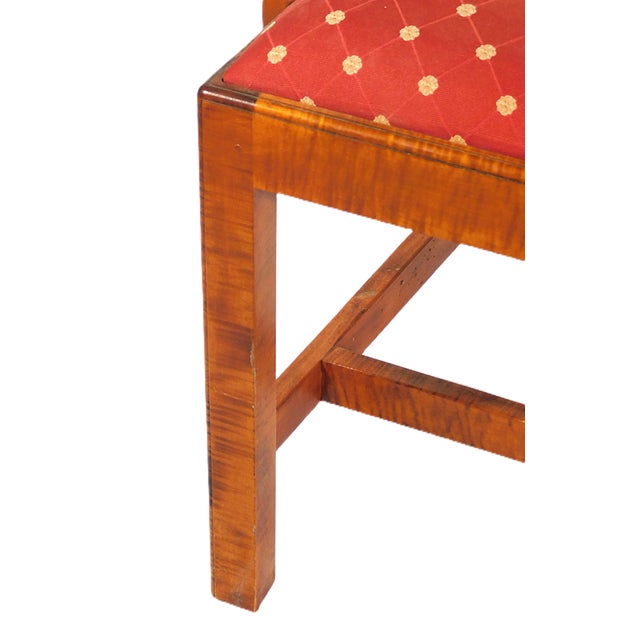 Late 20th Century Eight D. R. Dimes Chippendale Style Tiger Maple Dining Chairs For Sale In New York - Image 6 of 8