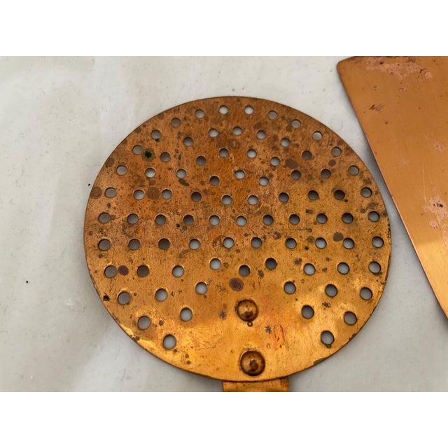 Farmhouse 1950s Korean Solid Copper Kitchen Utensils- 7 Pieces For Sale - Image 3 of 7