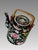 Wood Vintage 1000 Flowers Chinese Famille Noire Black Porcelain Tea Pot, Jingdezhen (Millefleurs) For Sale - Image 7 of 9