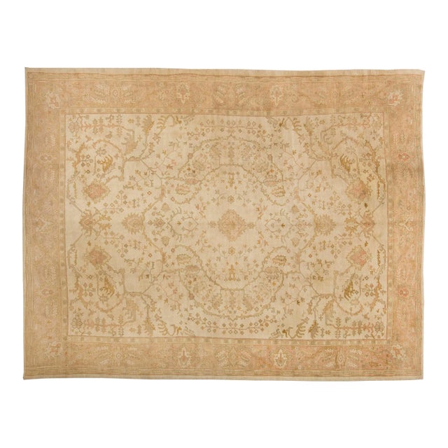 Antique Turkish Oushak Rug For Sale