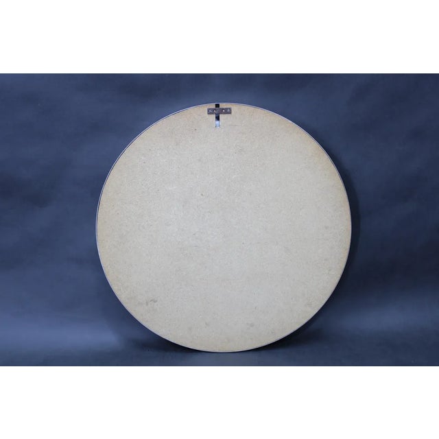 Italian Round Aluminium Mirror, 1970s For Sale - Image 9 of 11