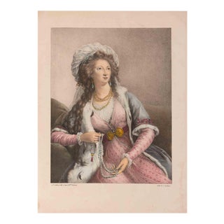 Cellière, Portrait of Madame Le Brun, 1900s, Lithograph For Sale