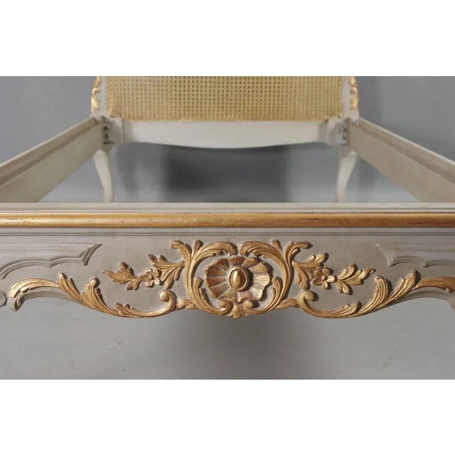 Beige 20th Century Louis XV Style Single Bed For Sale - Image 8 of 10