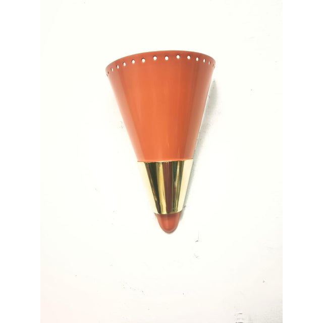 Orange Sputnik Wall Lamp with Gold Band, 1960s, in Flawless conditions. Designed 1960 to 1969 Up to 250V (Europe/UK...